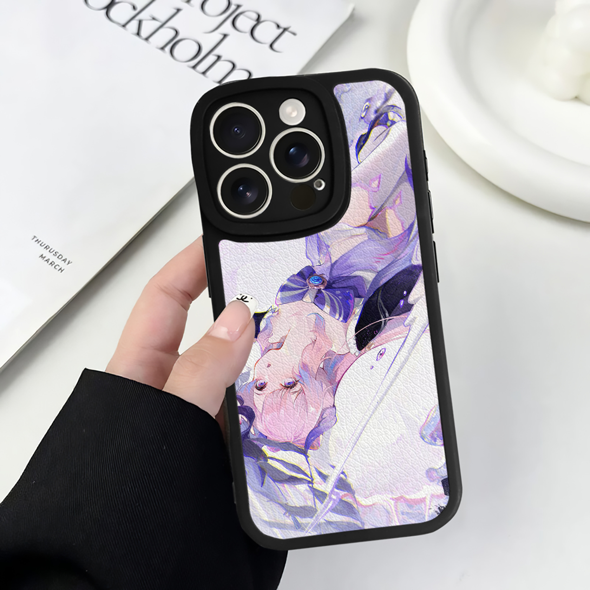 げんし神 genshin 【iPhone 16シリーズ対応】シリコンスマホケース（レザー調） 材質：シリコン